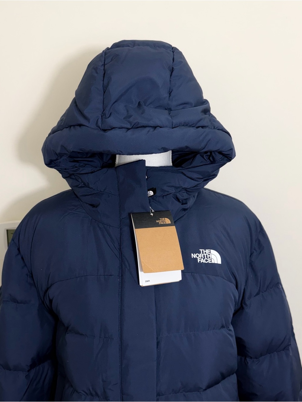 The North Face Women's Baltic Down Puffer Hoodie Coat Summit Navy Sz XL NEW - Picture 2 of 11